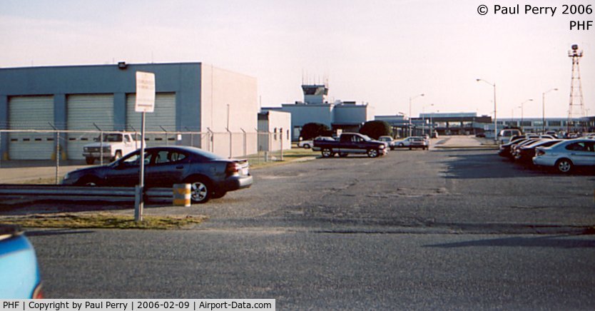 Newport News/williamsburg International Airport (PHF) - The General Aviation side of operations, and the older NIFR beacon visible to the right