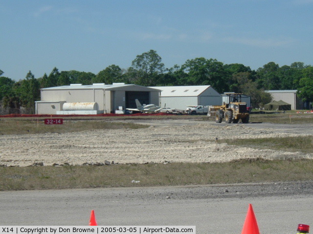 La Belle Municipal Airport (X14) - LaBelle Municipal Airport - LaBelle, Florida under construction for lengthening runway