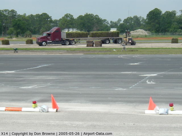 La Belle Municipal Airport (X14) - X14 Construction - sod laying and ramp repainting - LaBelle Airport, Fl.