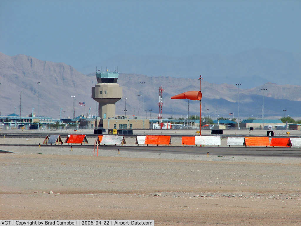 North Las Vegas Airport (VGT) - North Las Vegas Air Terminal - Looking ESE from viewing area.