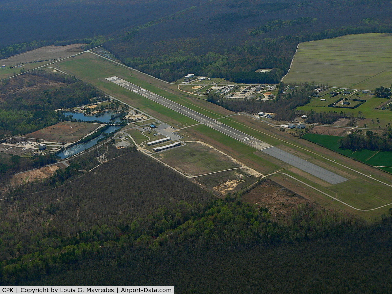 Chesapeake Regional Airport (CPK) - Aerial of CPK at 3,000 Feet