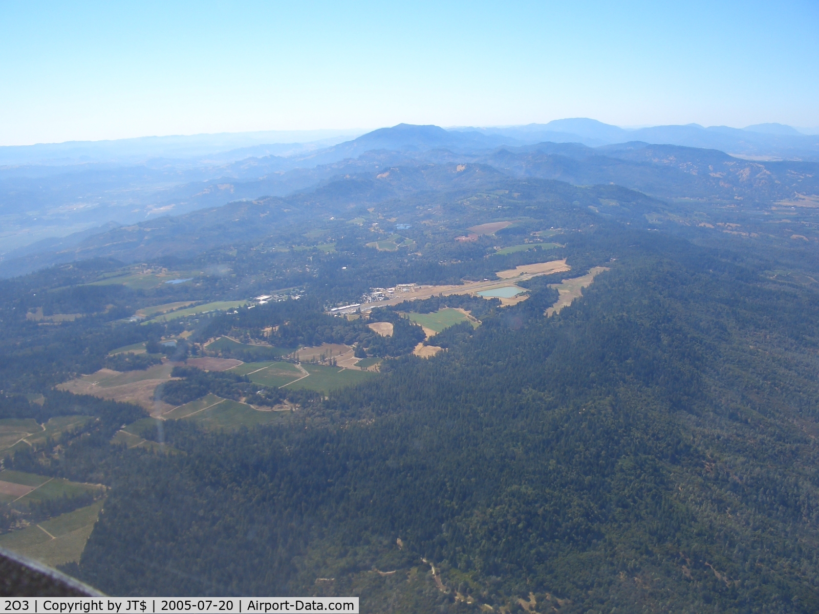 Angwin-parrett Field Airport (2O3) - Aerial above Angwin