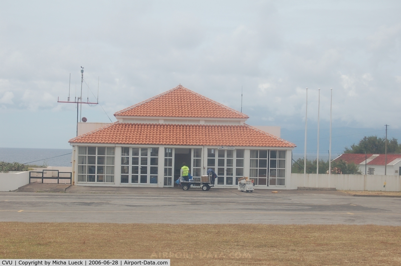 Corvo Airport, Corvo Island Portugal (CVU) - The tiny aiport building on the island of Corvu (airside)