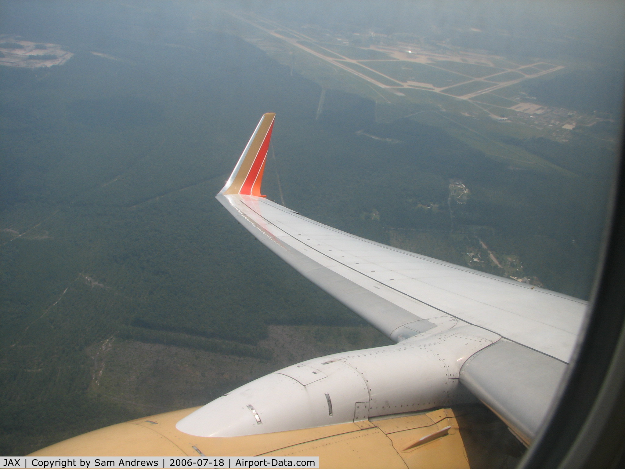 Jacksonville International Airport (JAX) - climbing away at about 6700 ft