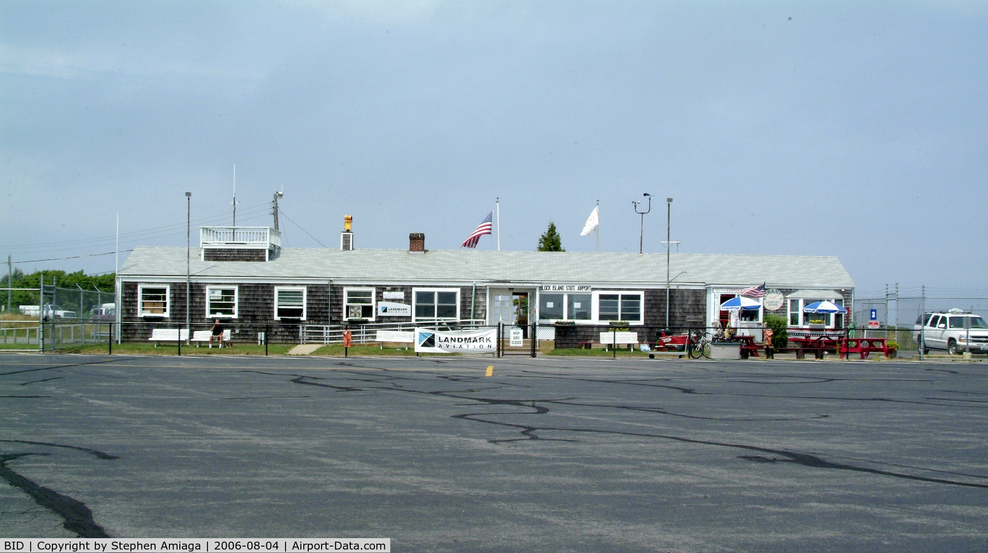 Block Island State Airport (BID) - What you see is what you get here in Block Island. Always a smiling face.  One of the island's 34 cabs on lunch break at R.