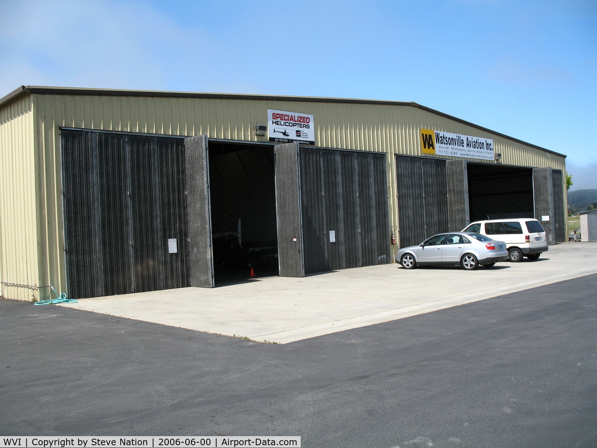 Watsonville Municipal Airport (WVI) - Watsonville Aviation & Specialized Helicopters hangar