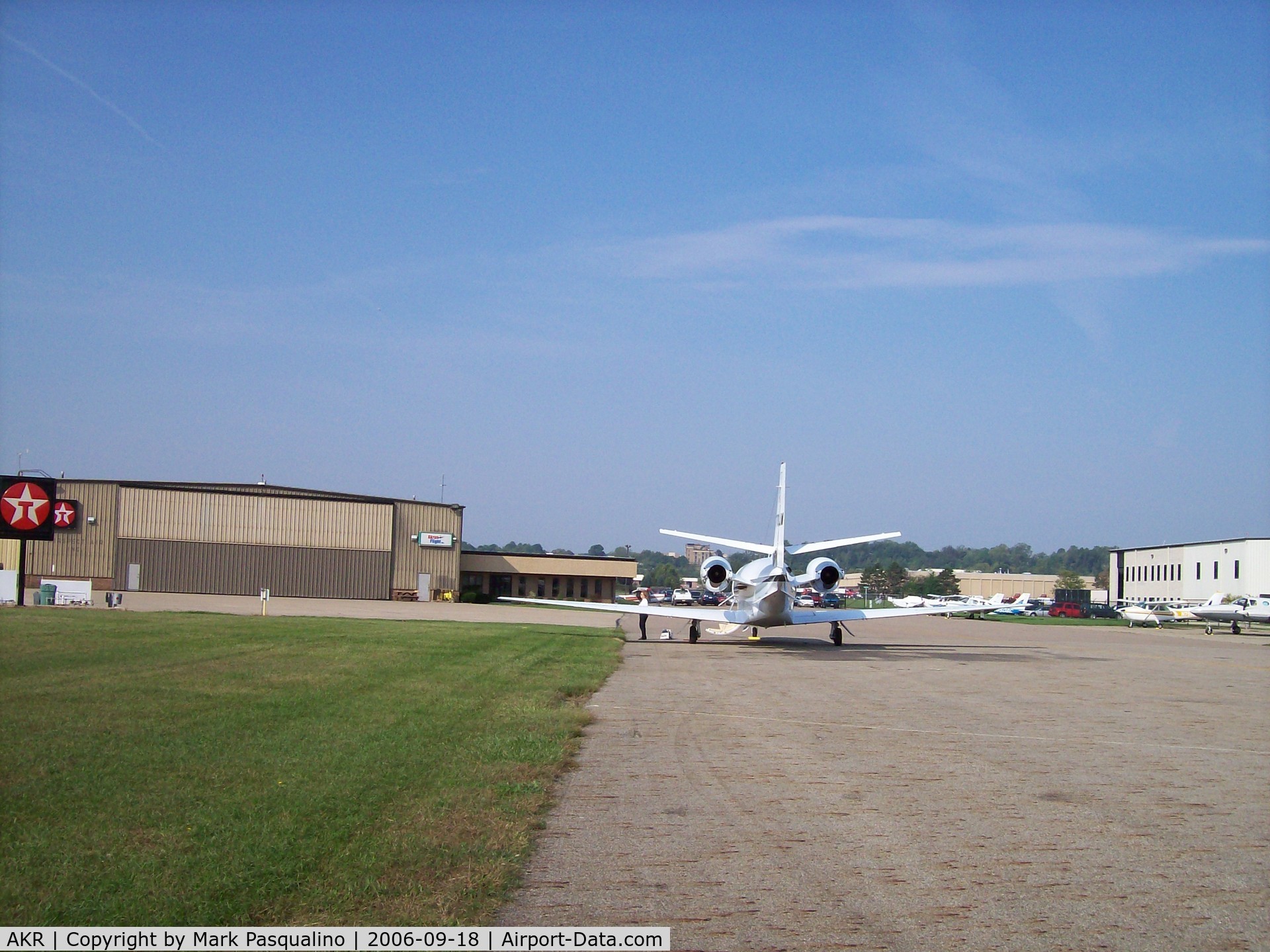 Akron Fulton International Airport (AKR) - General Aviation parking ramp