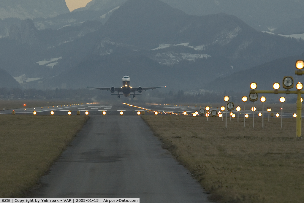 Salzburg Airport, Salzburg Austria (SZG) - Monarch 757-200 G-DAJB taking off