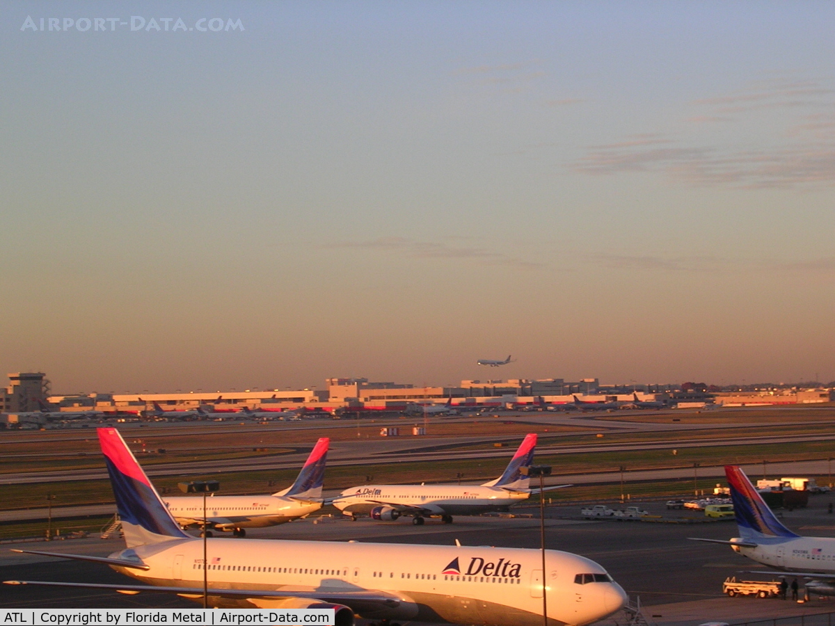 Hartsfield - Jackson Atlanta International Airport (ATL) - South African A340-600 landing in distance