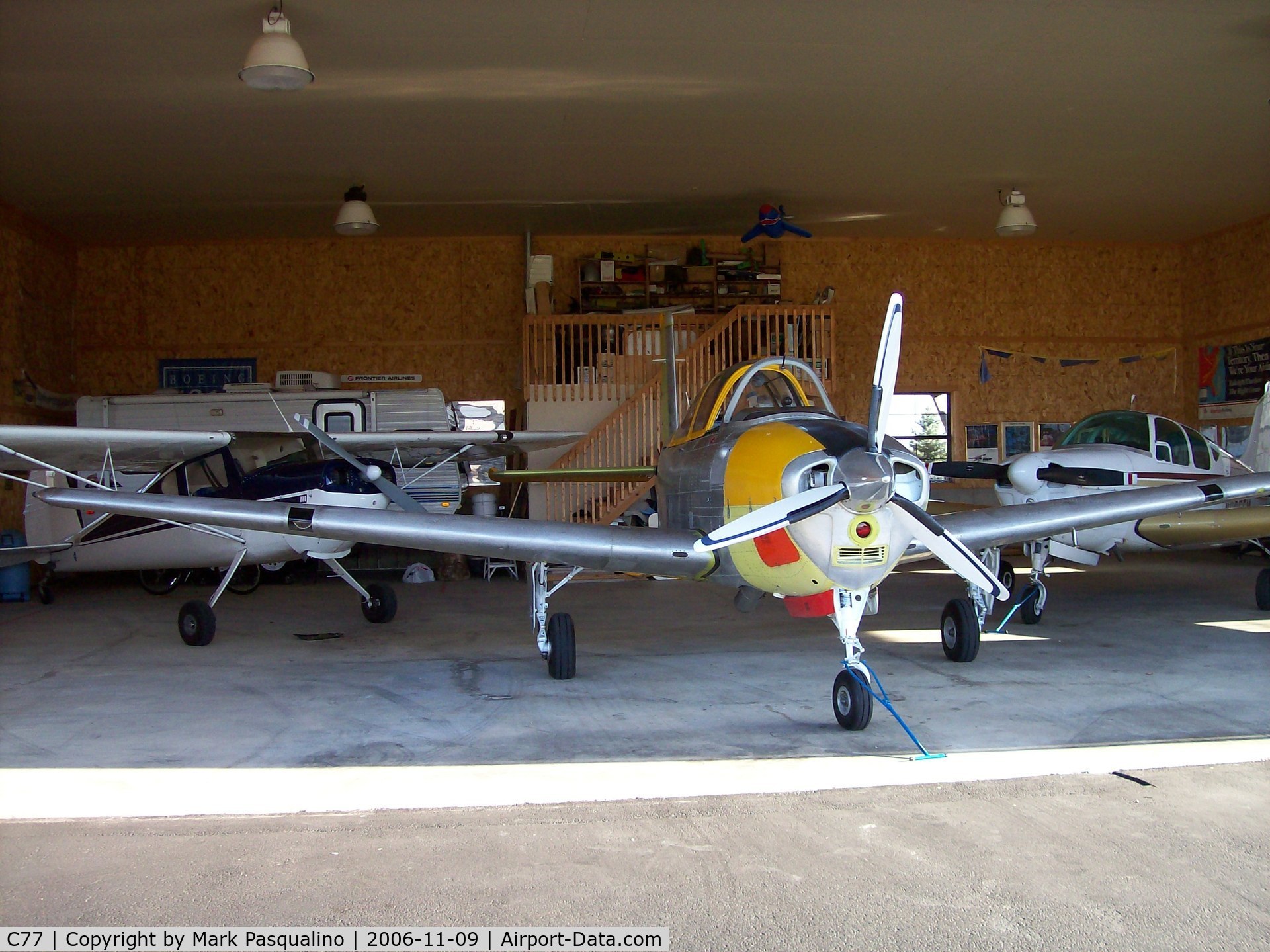 Poplar Grove Airport (C77) - Hangar built for three