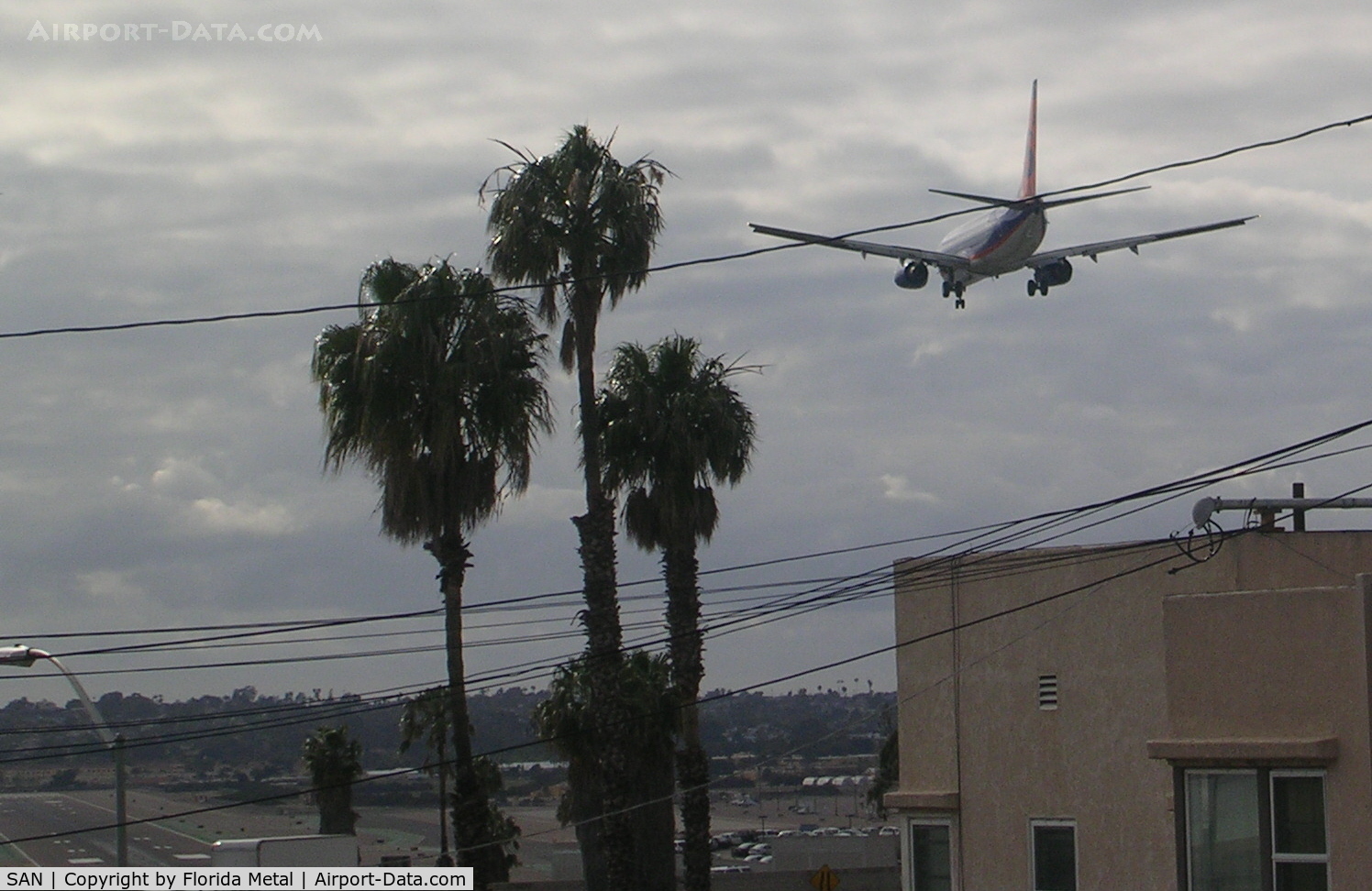 San Diego International Airport (SAN) - From the neighborhood looking down on runway