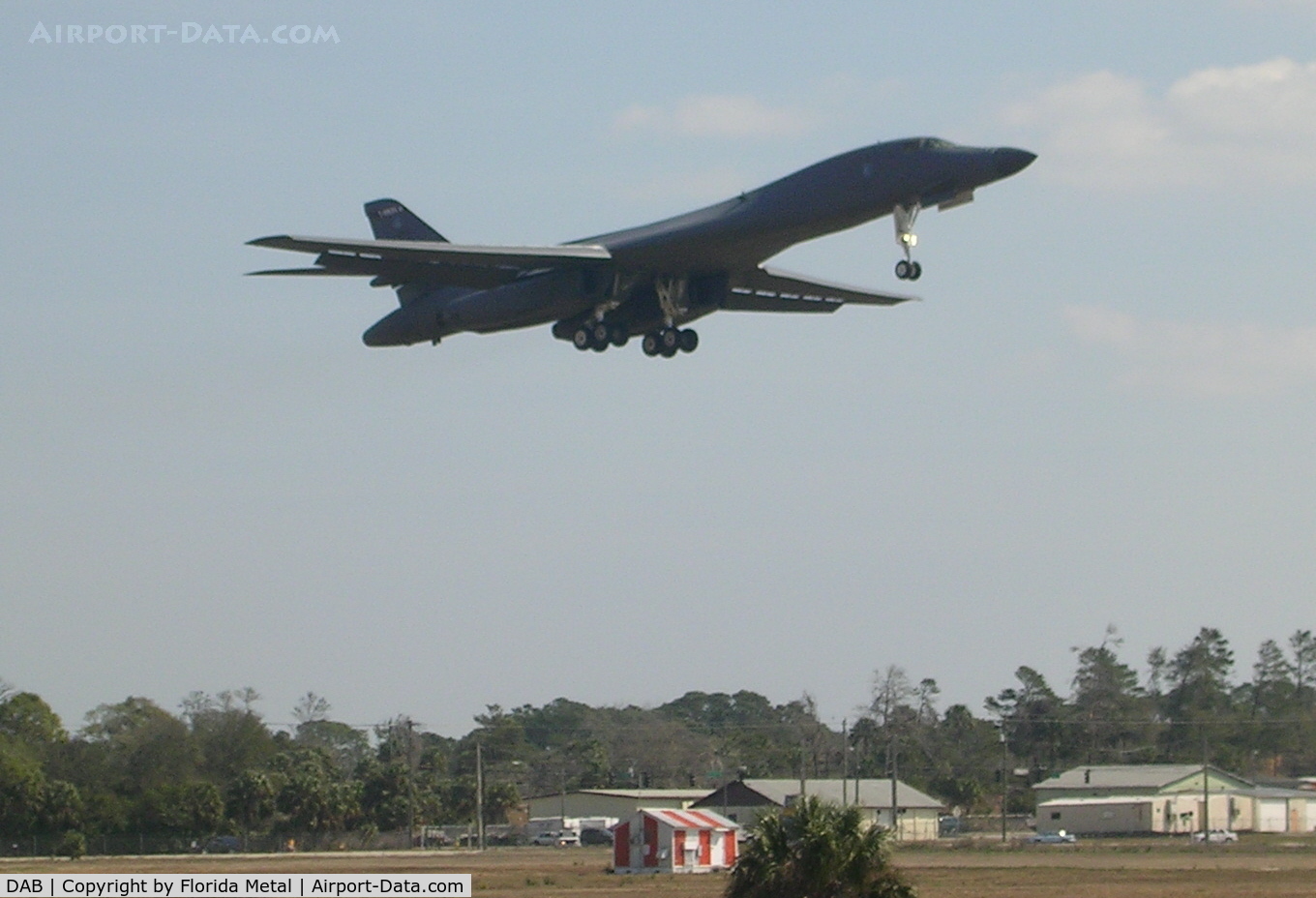 Daytona Beach International Airport (DAB) - B-1 landing after Race Fly by