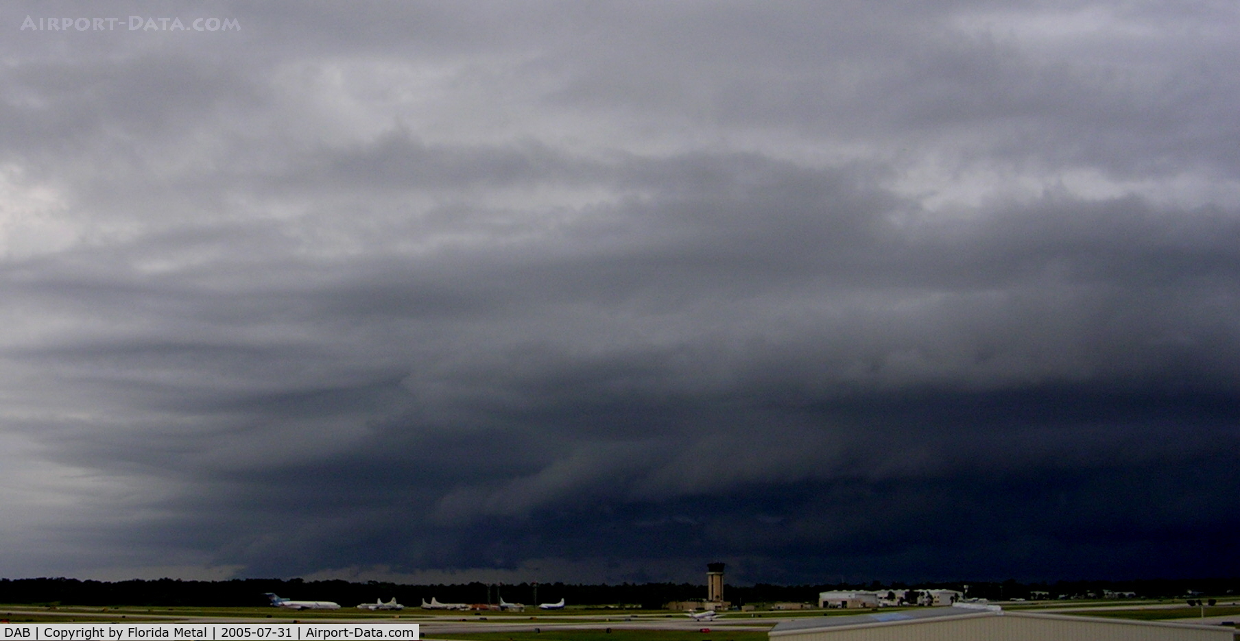 Daytona Beach International Airport (DAB) - Summer convection storm approaching Daytona Beach
