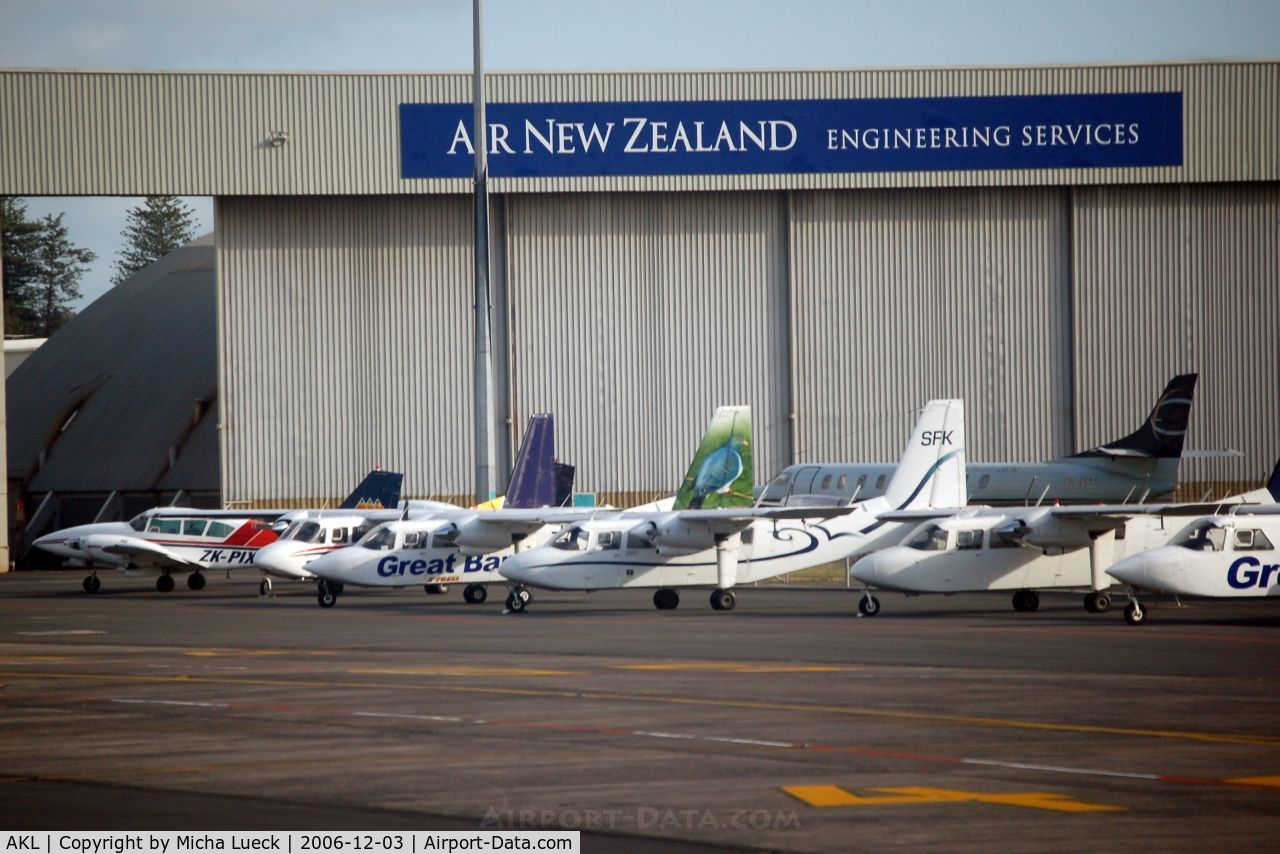 Auckland International Airport, Auckland New Zealand (AKL) - A great line-up of BN Islanders