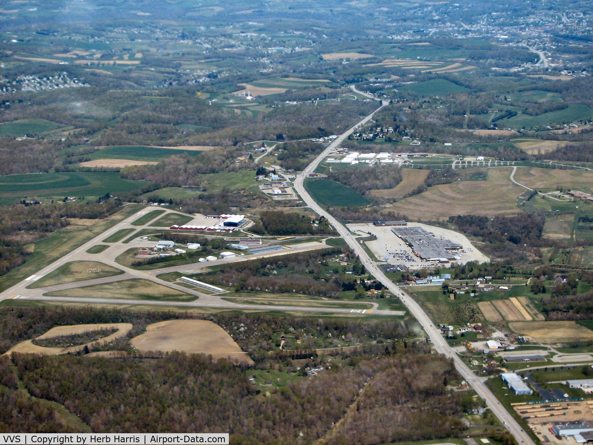 Joseph A. Hardy Connellsville Airport (VVS) - Just popped over the ridge from Seven springs and there she is