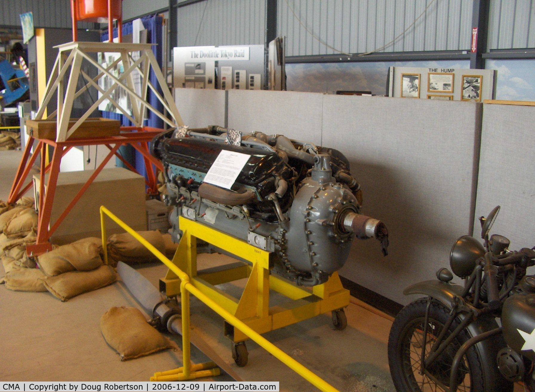 Camarillo Airport (CMA) - Allison V-1710 1,325 horsepower V-12 cylinder aircraft engine in CAF Museum