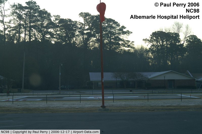 Albemarle Hospital Heliport (NC98) - Elizabeth City's small, but paved and lit pad