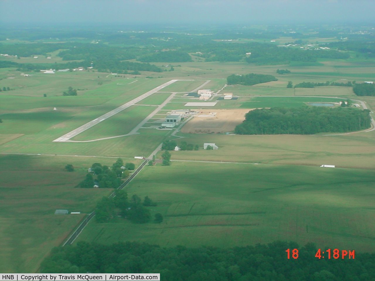 Huntingburg Airport (HNB) - Corporate taxiway construction during summer of 2005
