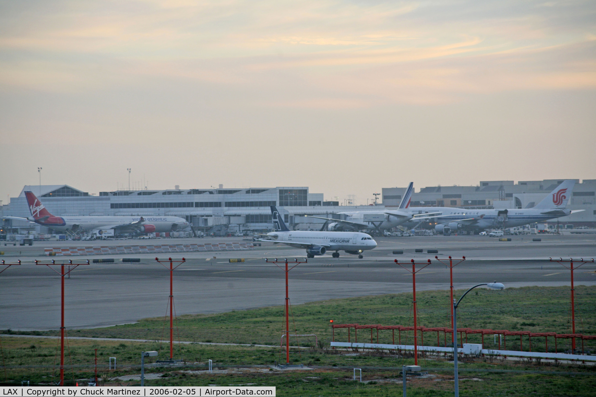 Los Angeles International Airport (LAX) - Mexicana, Virgin, Air France and China Air planes