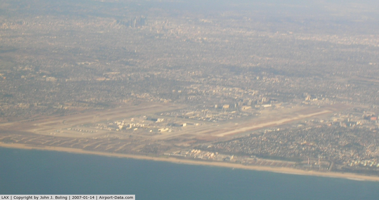 Los Angeles International Airport (LAX) - Los Angeles International Airport looking northeast.