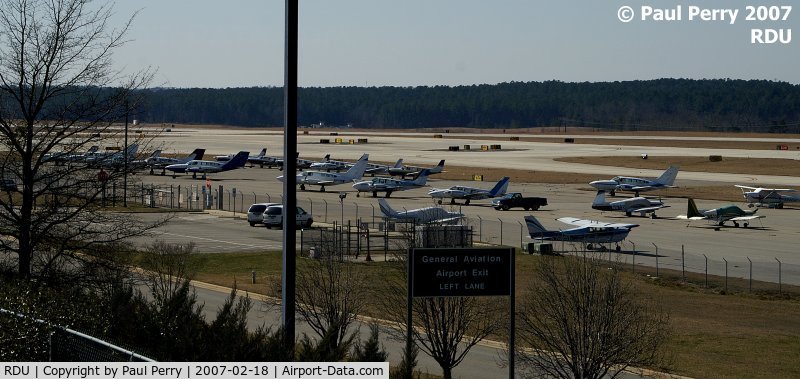Raleigh-durham International Airport (RDU) - The GA apron near Runway 5L