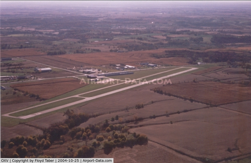 Knoxville Municipal Airport (OXV) - Aerial Shot looking Southeast of Knoxville Municipal Airport