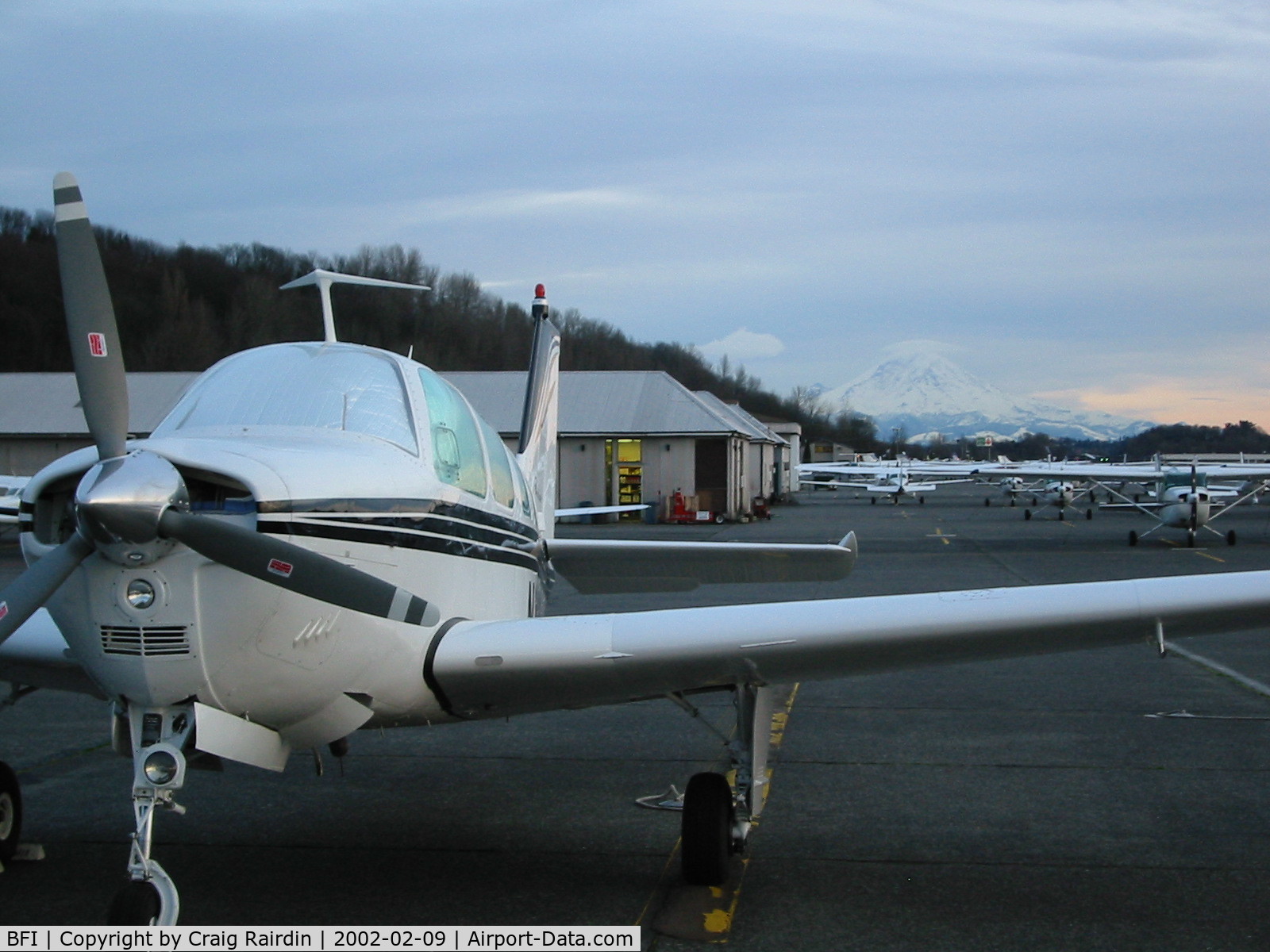 Boeing Field/king County International Airport (BFI) - Ramp with Mt. Ranier in the Background