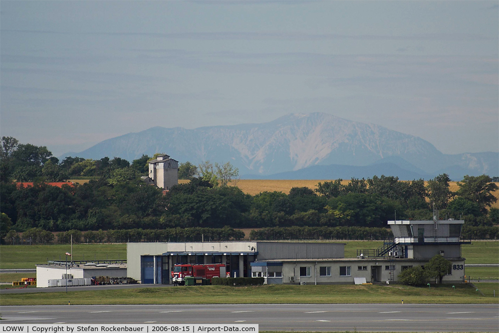 Vienna International Airport, Vienna Austria (LOWW) - Firedepartment VIE with Mount Schneeberg in background.