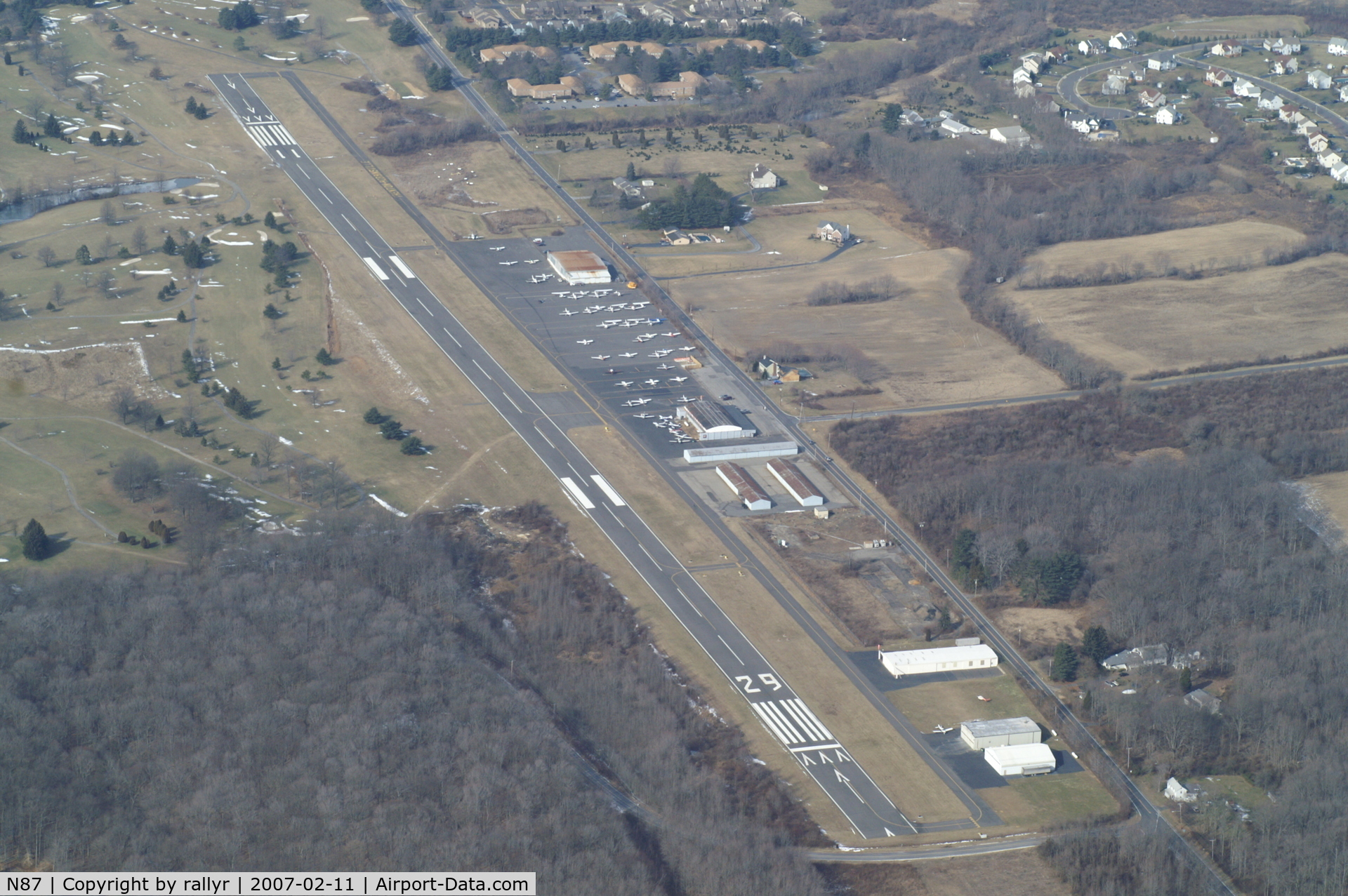 Trenton-robbinsville Airport (N87) - Overhead in winter