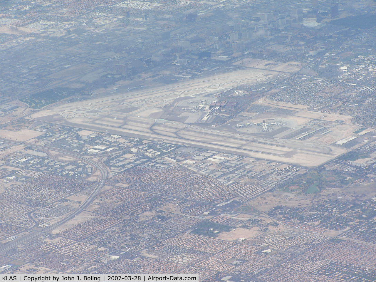 Mc Carran International Airport (LAS) - McCarran International Airport, Las Vegas, Nevada from FL280