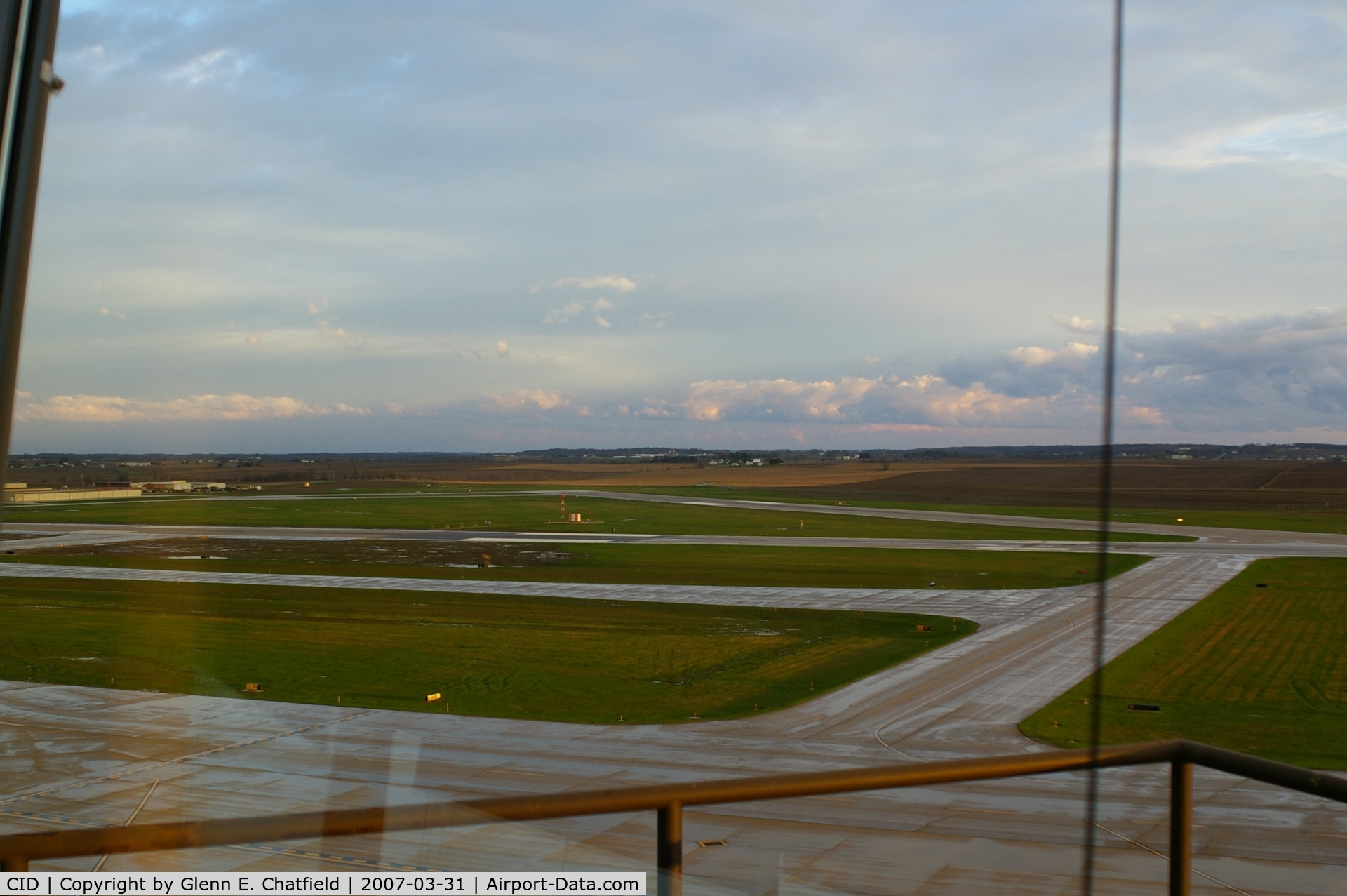 The Eastern Iowa Airport (CID) - Looking SE from control tower towards approach end of RY 31