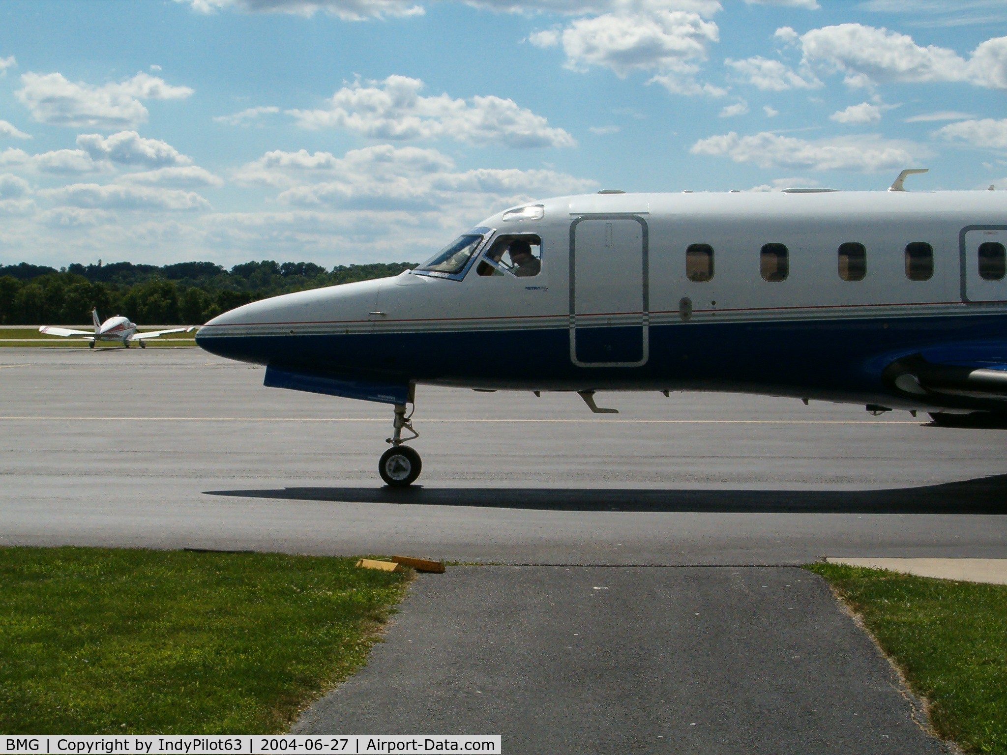Monroe County Airport (BMG) - A private jet on the tarmac