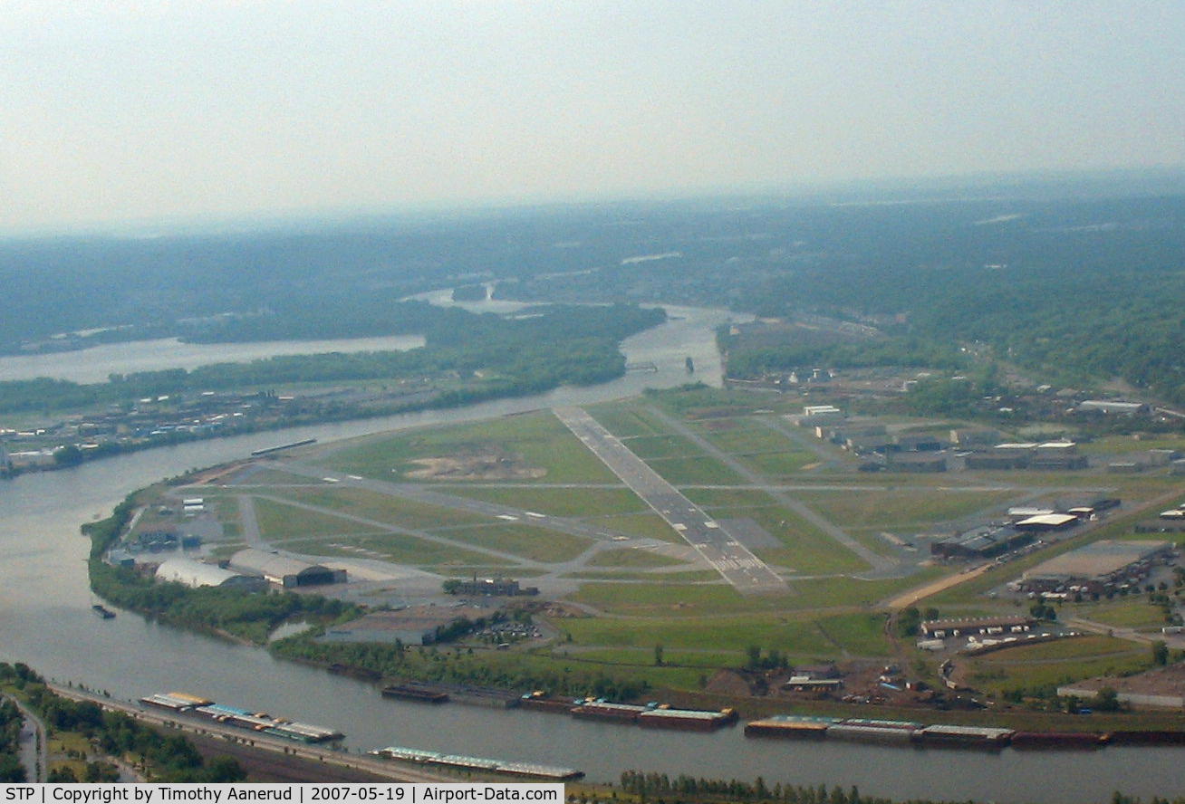 St Paul Downtown Holman Fld Airport (STP) - from the northwest