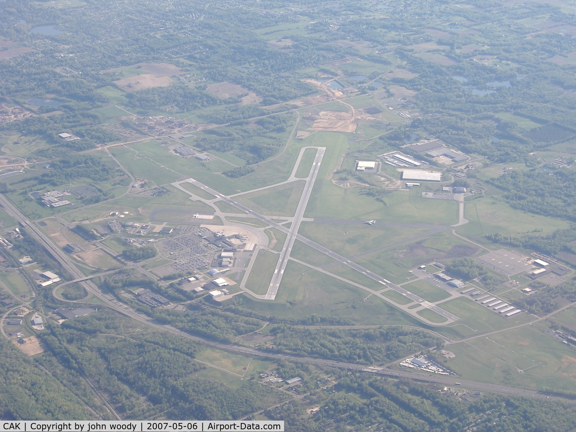 Akron-canton Regional Airport (CAK) - overview looking southwest