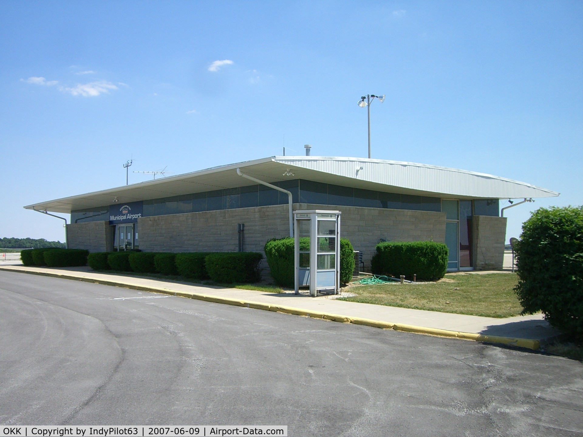 Kokomo Municipal Airport (OKK) - the unique FBO building, one of my favorites for a small airport.