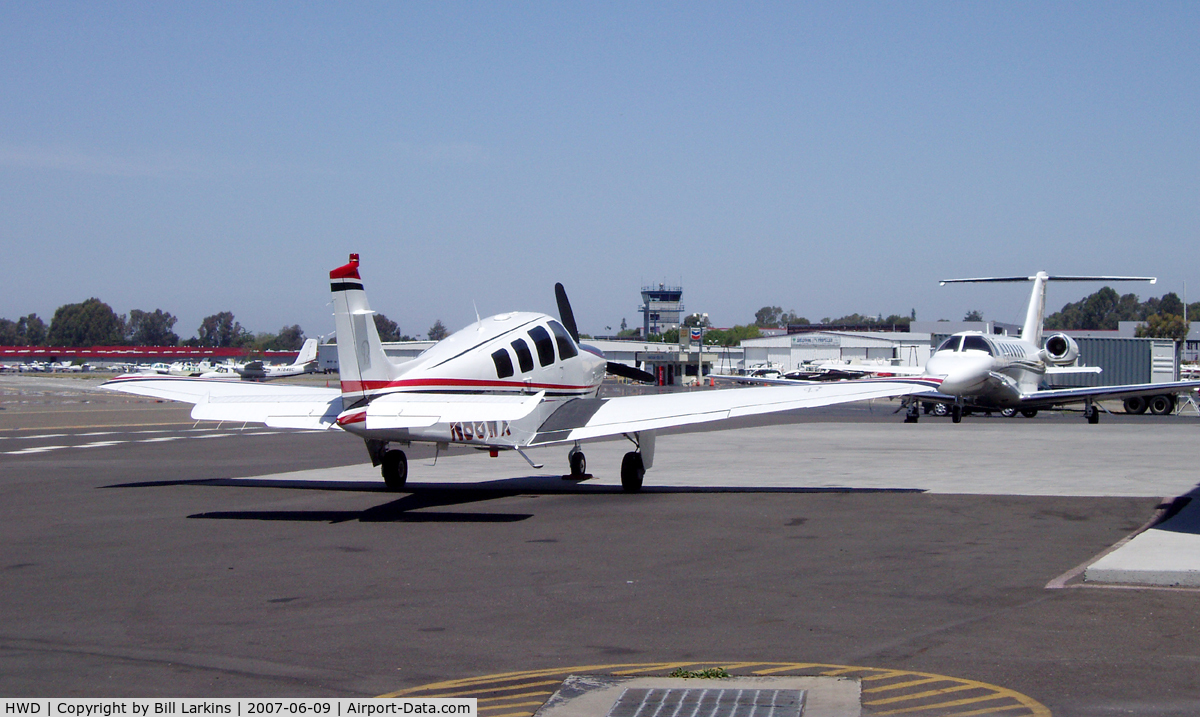 Hayward Executive Airport (HWD) - Hangar area and Tower in background