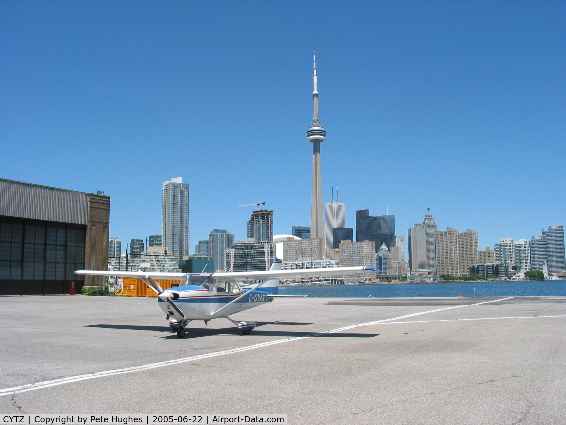 Toronto City Centre Airport, Toronto, Ontario Canada (CYTZ) - What a view!  Toronto Island looking towards the city