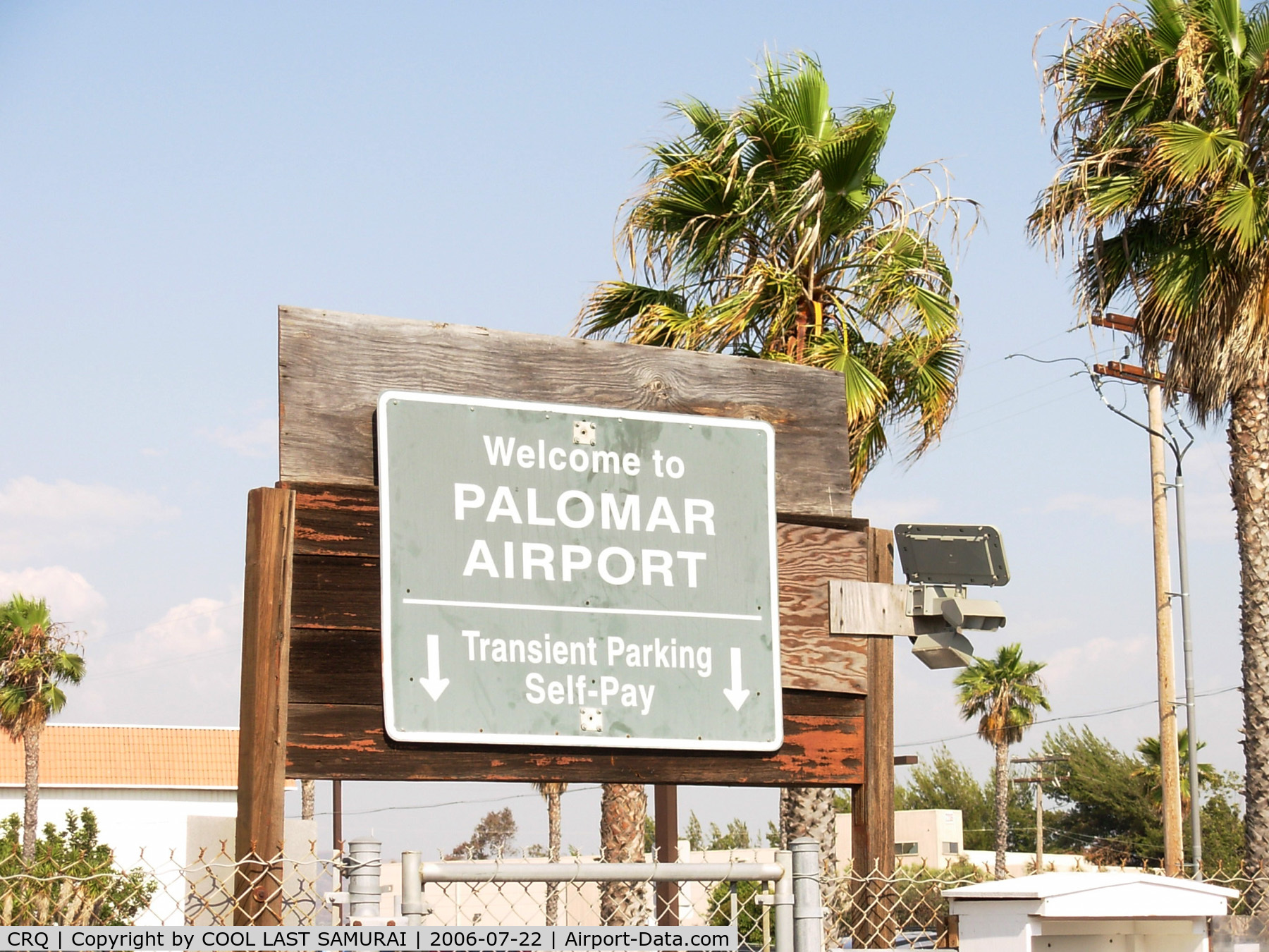 Mc Clellan-palomar Airport (CRQ) - CRQ TRANSIENT PARKING SIGN