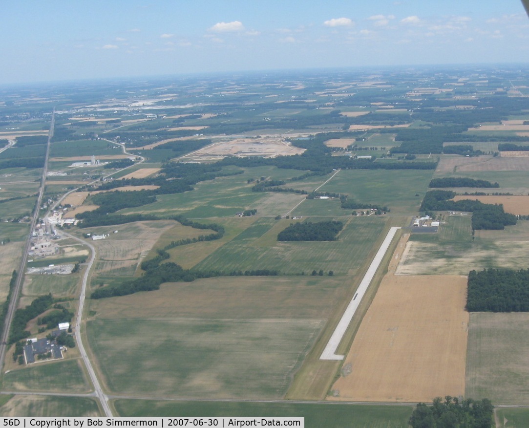 Wyandot County Airport (56D) - From 2500' over Upper Sandusky, OH