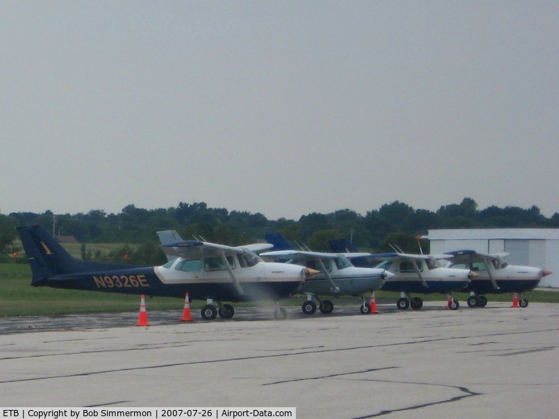 West Bend Municipal Airport (ETB) - Trainer flight line at West Bend, WI