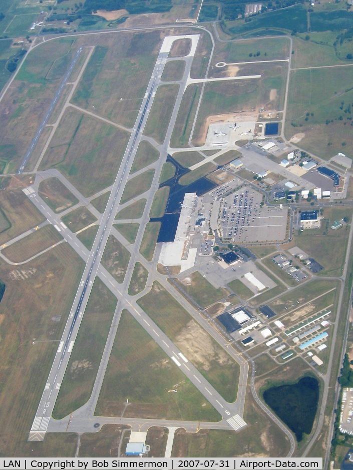 Capital Region International Airport (LAN) - View from 8500'
