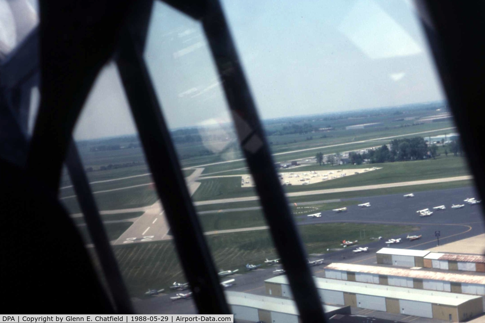 Dupage Airport (DPA) - Lining up on old runway 22, seen from the back seat of a T-6G