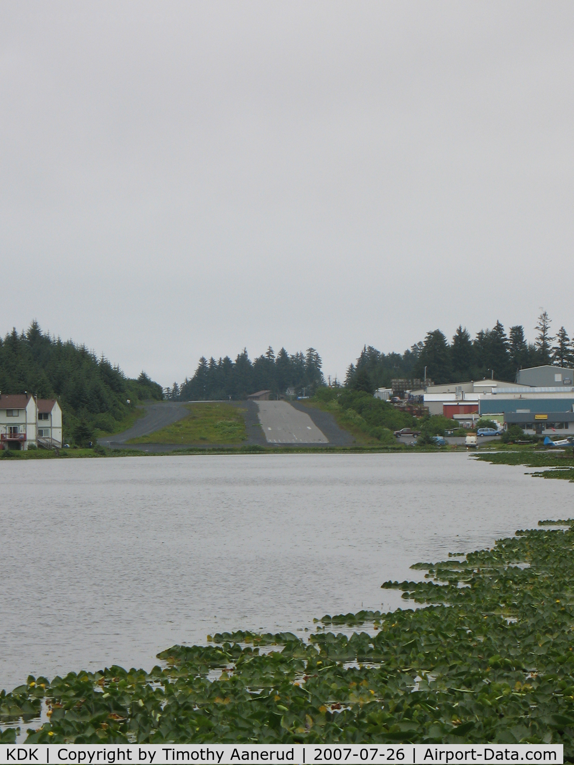 Kodiak Municipal Airport (KDK) - Looking to the East.  Lilly Lake Seaplane Base in foregound