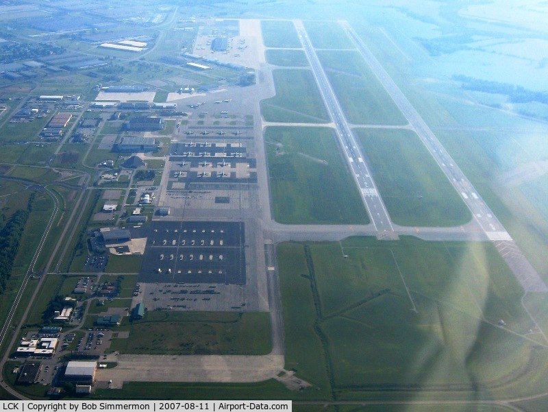 Rickenbacker International Airport (LCK) - Looking East from 3500'.