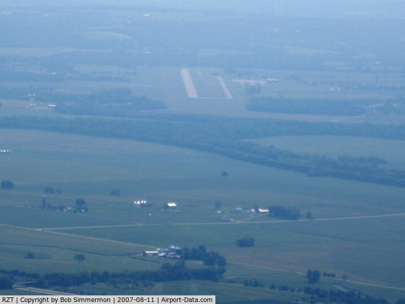 Ross County Airport (RZT) - Looking down RWY 23 from about 8 miles in the summer haze.  Someday I'll get a better shot to replace this one.