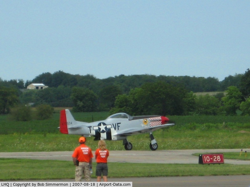 Fairfield County Airport (LHQ) - N51VF (P51 Mustang) at Wings of Victory Airshow - Lansaster, OH