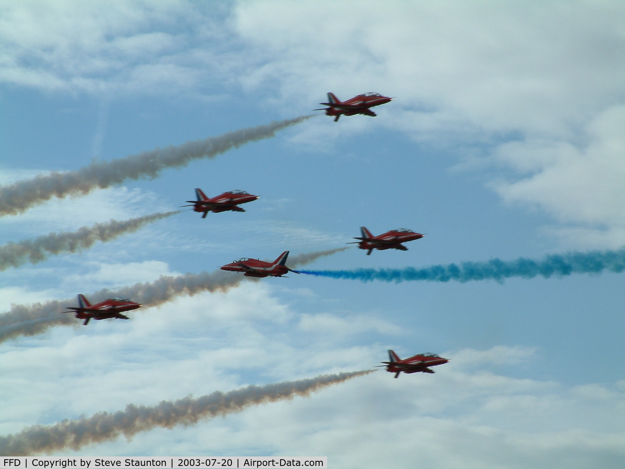 RAF Fairford Airport, Fairford, England United Kingdom (FFD) - Red Arrows @ Royal International Air Tattoo 2003