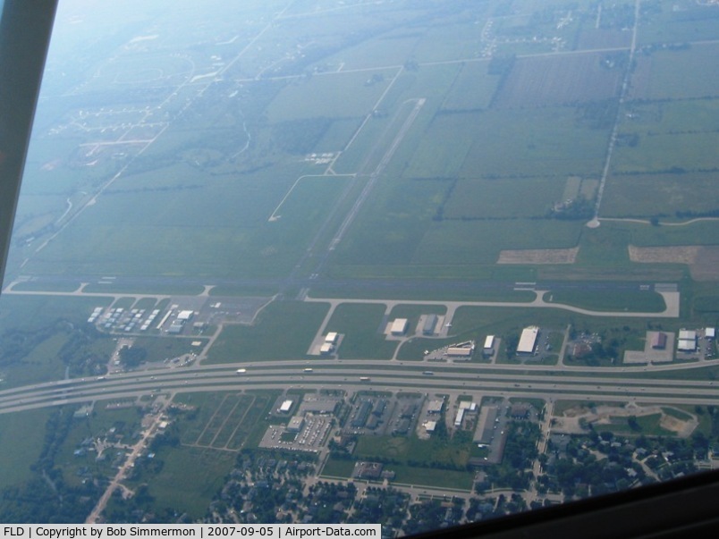 Fond Du Lac County Airport (FLD) - Looking SW from 3500'