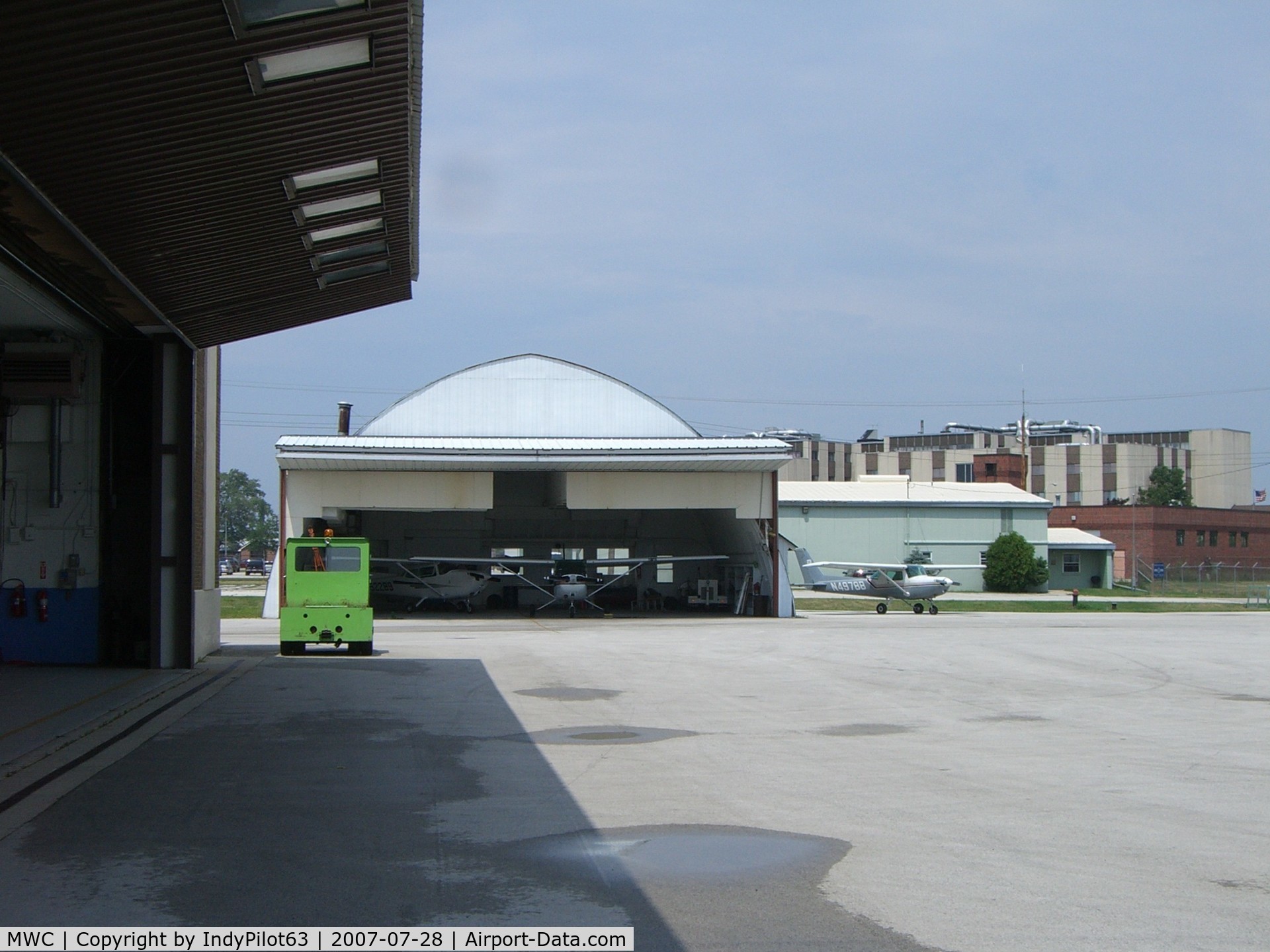 Lawrence J Timmerman Airport (MWC) - A shot by the fbo hangar...a nice stop on the way to Oshkosh...