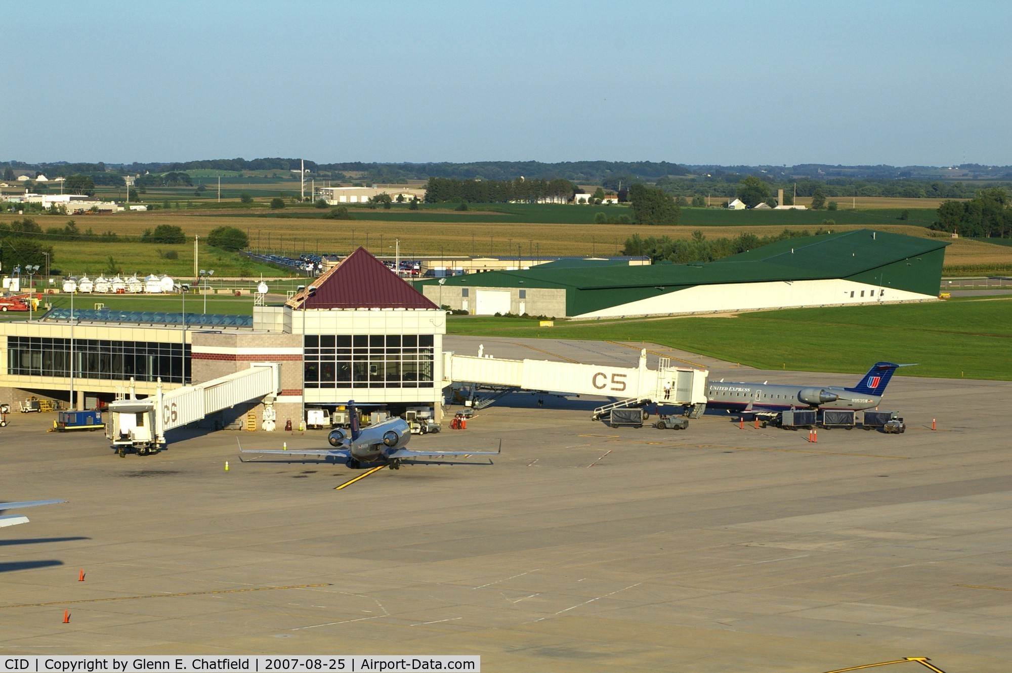 The Eastern Iowa Airport (CID) - Terminal as seen from the control tower